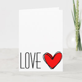 Tarjeta Corazón Rojo AMOR