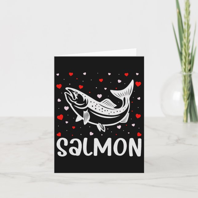 Tarjeta Corazón Rojo Cupido Amor Gráfico Salmón Amante Val (Anverso)