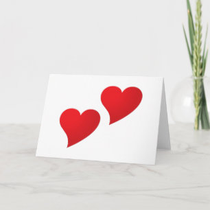 Tarjeta Corazón rojo lindo pareja amor minimalista elegant