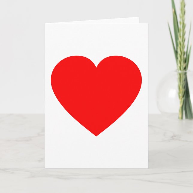 Tarjeta Corazón rojo llano (Anverso)