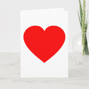 Tarjeta Corazón rojo llano
