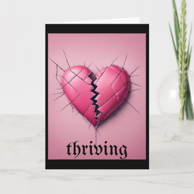 Tarjeta Corazón Roto del Día de San Valentín Próspero (Anverso)