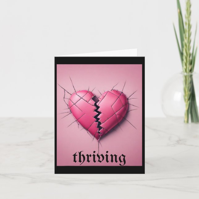 Tarjeta Corazón Roto del Día de San Valentín Próspero (Anverso)