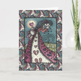 Tarjeta CORAZÓN ROTO LLORANDO SAN VALENTÍN, CEMENTERIO Bla