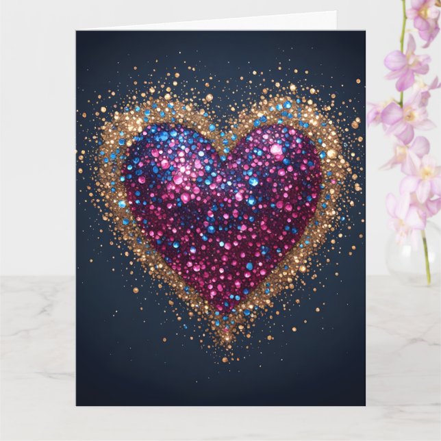 Tarjeta Corazón Sagrado Cósmico (Orquídea)