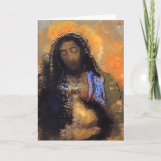 Tarjeta Corazón sagrado de Odilon Redon-