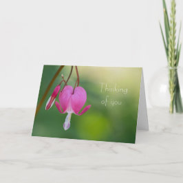 Tarjeta Corazón sangrante que piensa en usted