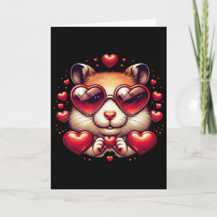 Tarjeta Corazón Signo Mano Hámster Niños Hombres Mujeres H