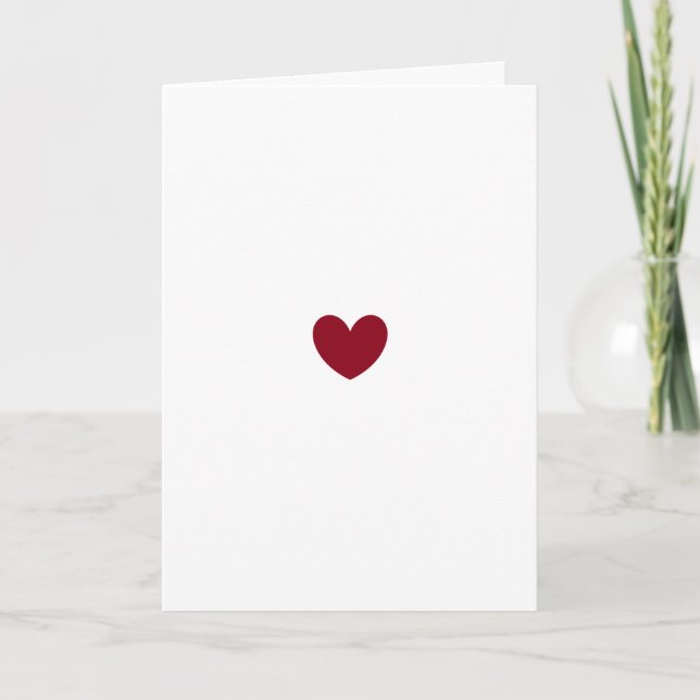 Tarjeta Corazón solo rojo, el día de San Valentín (Anverso)