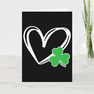 Tarjeta Corazón Trébol Día de San Patricio Hombres Mujeres