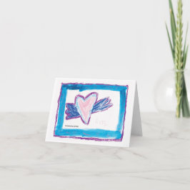 Tarjeta Corazón volador - Niños de arte para CHOC