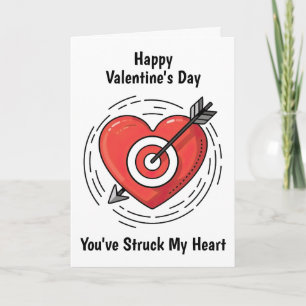 Tarjeta Corazón y Flecha Día de San Valentín