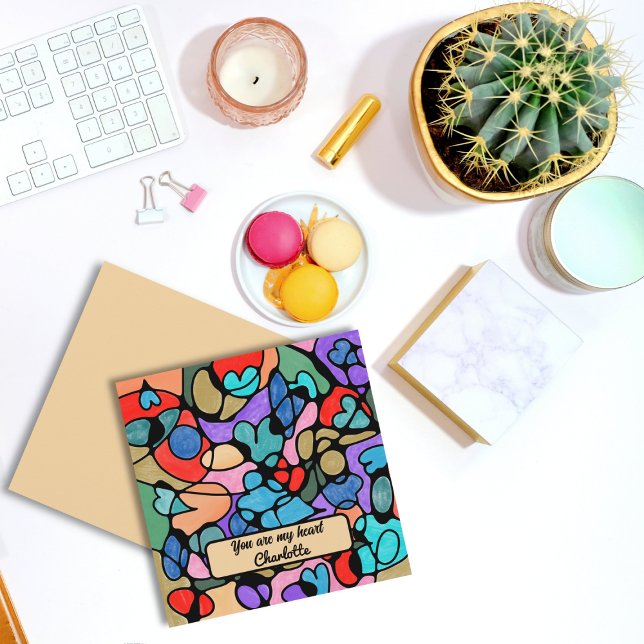 TARJETA CORAZONES ACUARELAS DIGITALES NEUROGRÁFICAS (Subido por el creador)