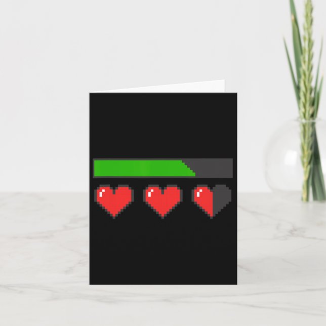Tarjeta Corazones cargando como un gráfico de San Valentín (Anverso)