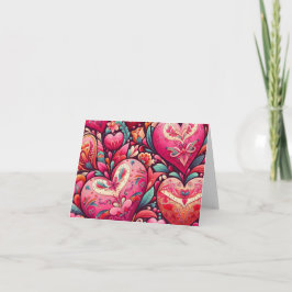 Tarjeta Corazones de amor