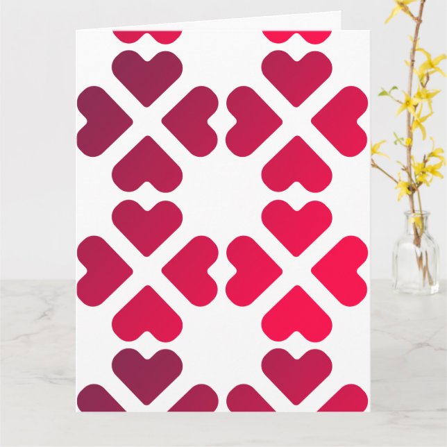 Tarjeta corazones de amor (flor amarilla)
