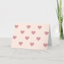 Tarjeta Corazones de amor pastel