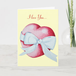 Tarjeta corazones de amor rojo y arco blanco con verso rom