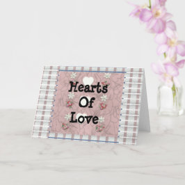 Tarjeta Corazones de amor tres