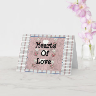 Tarjeta Corazones de amor tres