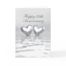 Corazones de Aniversario Plateado (Alto)