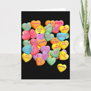 Tarjeta Corazones de Conversación de Caramelo Antiguos par