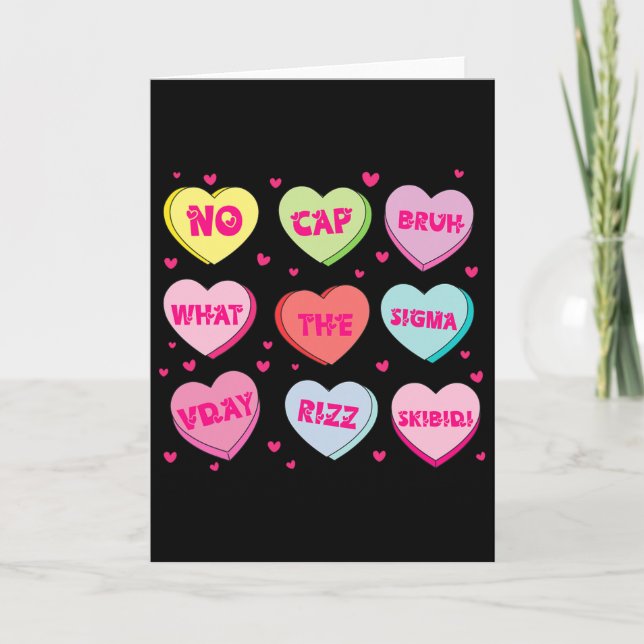 Tarjeta Corazones de Conversación de Modismos Modernos San (Anverso)