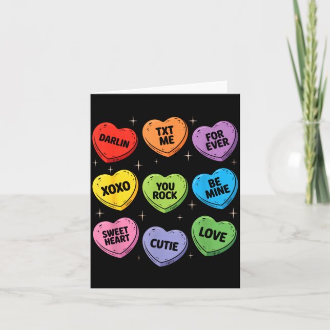 Tarjeta Corazones de Conversación de San Valentín Arte de  (Anverso)