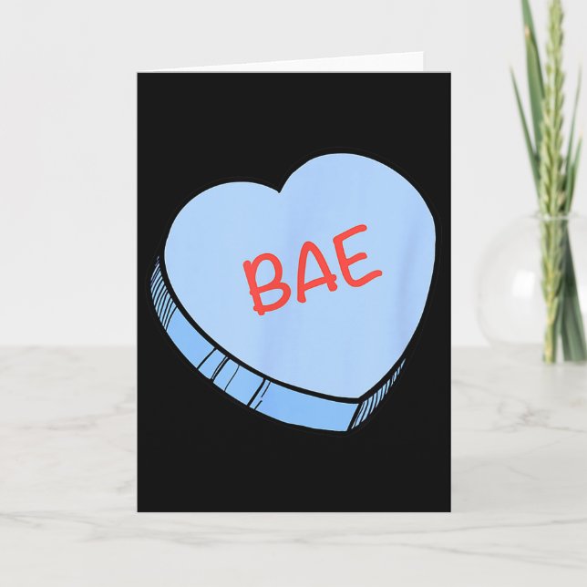 Tarjeta Corazones de Conversación de San Valentín “bae” (Anverso)