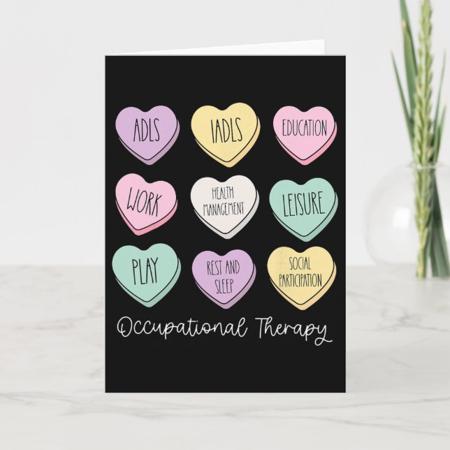 Tarjeta Corazones de Conversación de Terapia Ocupacional S (Anverso)