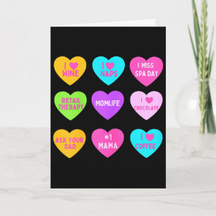 Tarjeta Corazones de Conversación Divertidos de San Valent