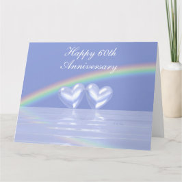 Tarjeta Corazones de Diamantes de 60 Aniversario