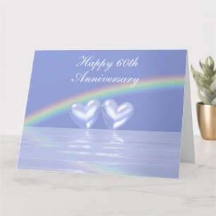 Tarjeta Corazones de Diamantes de 60 Aniversario
