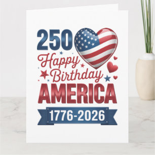Tarjeta Corazones de EE. UU. 1776 2026 4 de julio