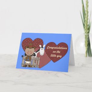 Tarjeta Corazones de recién nacido y de Pony - Occidente