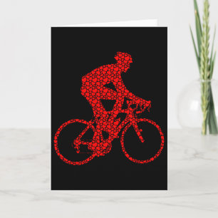 Tarjeta Corazones de San Valentín para Amantes del Ciclism