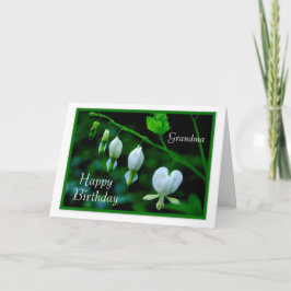 Tarjeta Corazones del blanco de la abuela del feliz