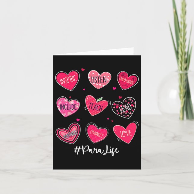 Tarjeta Corazones Divertidos Enseñan Amor Inspiran Para Vi (Anverso)