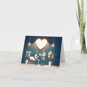 Tarjeta Corazones encendidos