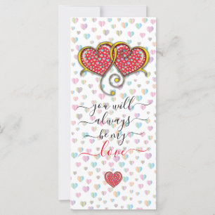 Tarjeta Corazones entrelazados personalizados elegante día