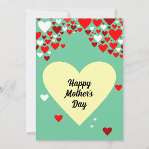 Tarjeta Corazones felices Día de las Madres