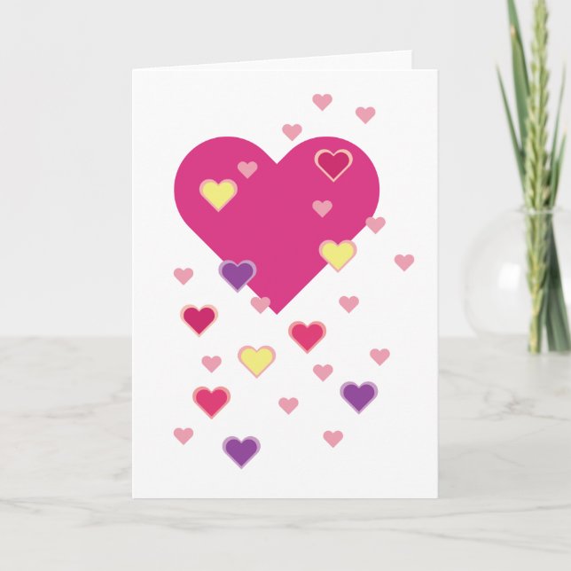 Tarjeta Corazones flotantes (Anverso)