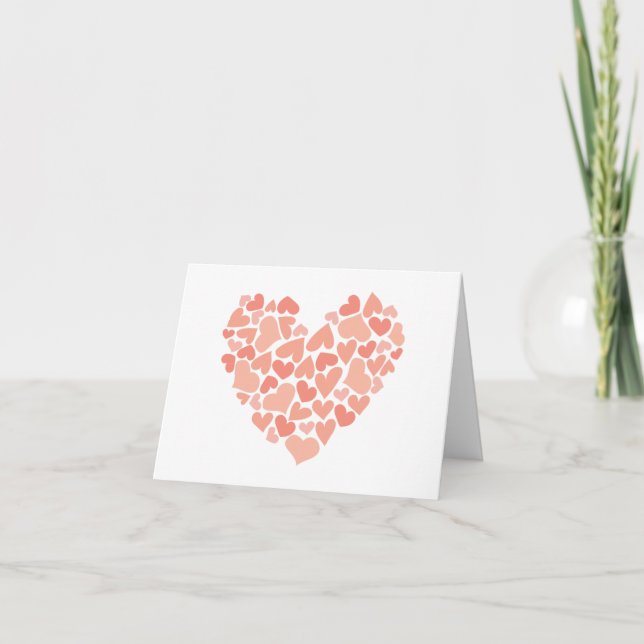 Tarjeta Corazones hechos de diseño cardiaco PERSONALIZADOS (Anverso)