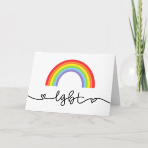 Tarjeta Corazones LGBT y arrebatos de lluvia