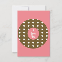 Tarjeta Corazones Modernos de San Valentín Donut Chocolate