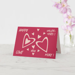 Tarjeta Corazones Nucleares - magenta - ¡Feliz día de San 