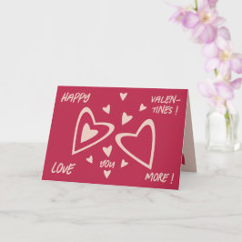 Tarjeta Corazones nucleares - magenta - ¡Feliz San Valentí