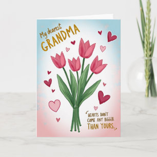 Tarjeta Corazones para Abuela
