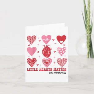 Tarjeta Corazones Pequeños Conciencia Chd Anatomía Del Cor