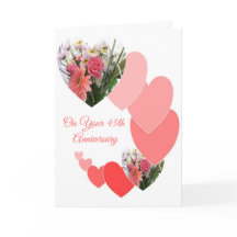 Corazones personalizados 45° aniversario Boda